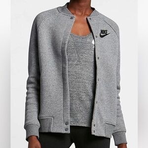 Nike Sweatshirt Varsity Baseball Jacket Women Size XS
Gray 90’s Streetwear
